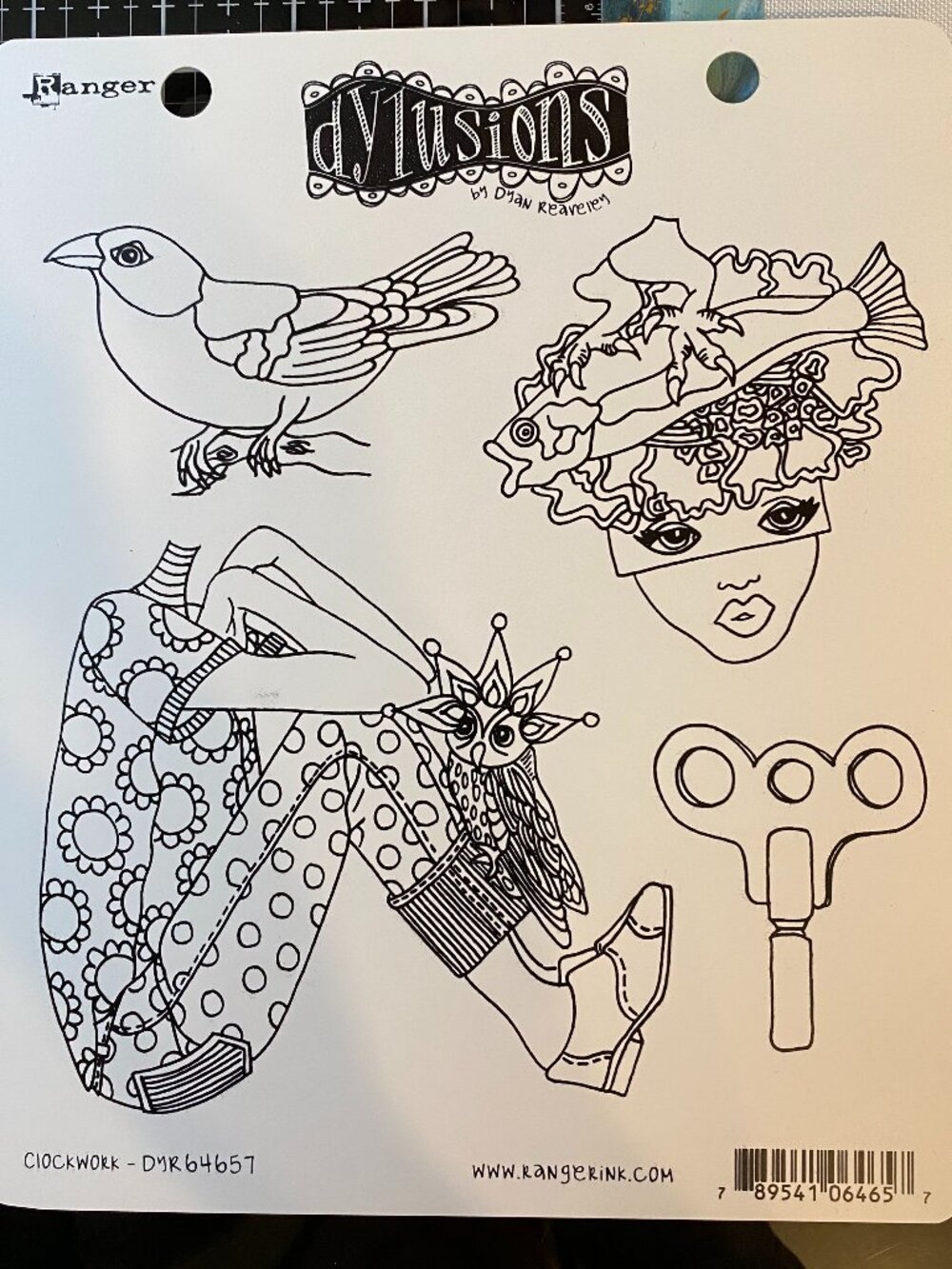 Dylusions Stamp Set: DYR64657-Clockwork